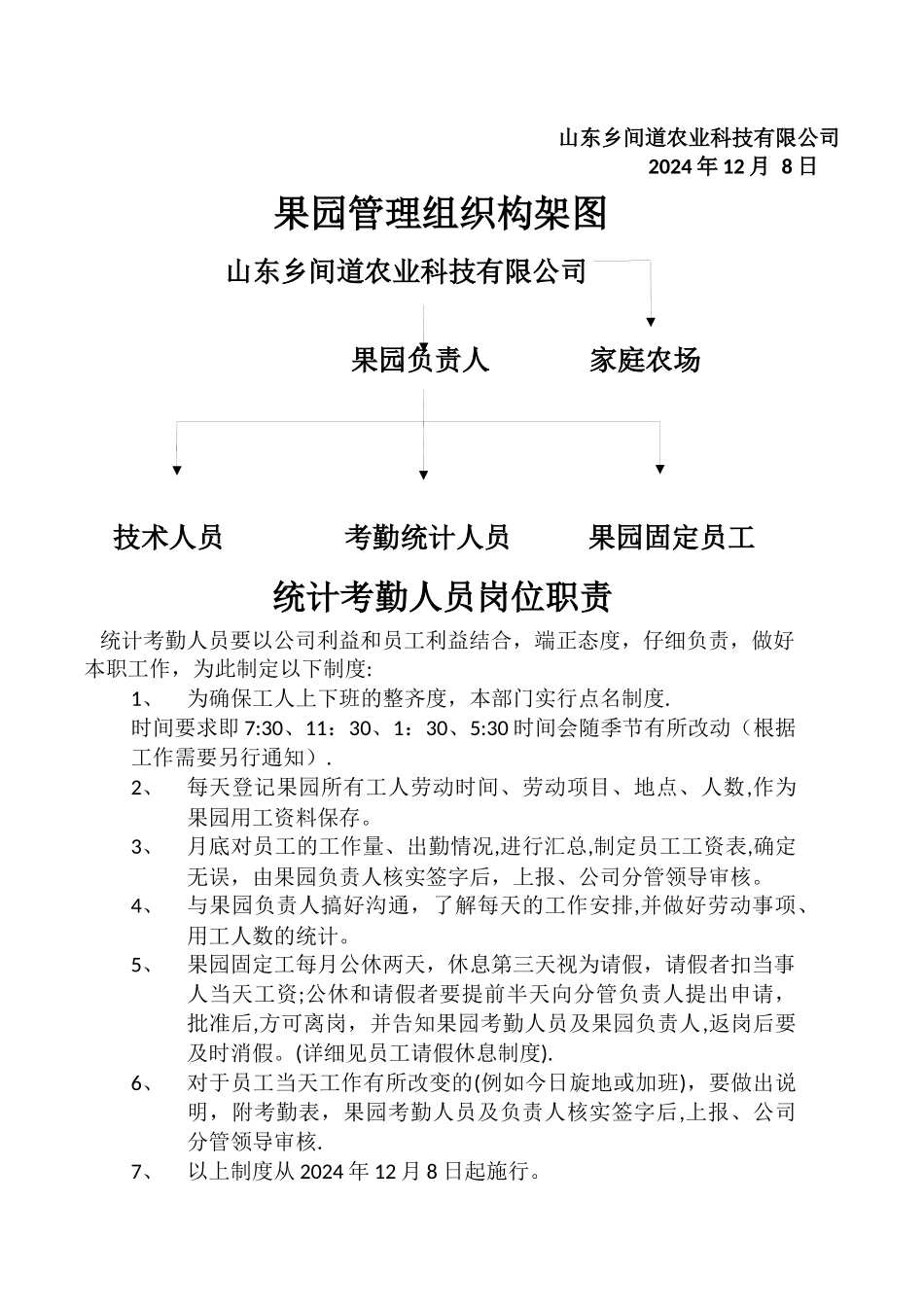 乡间道生态园管理人员岗位责任制_第2页