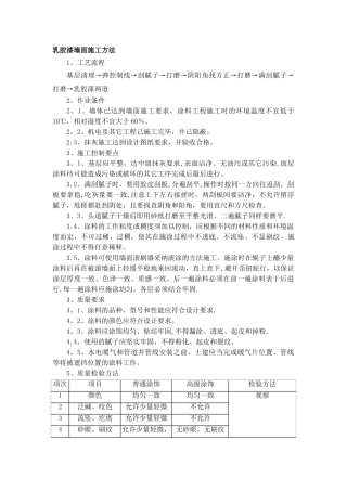 乳胶漆墙面施工方法