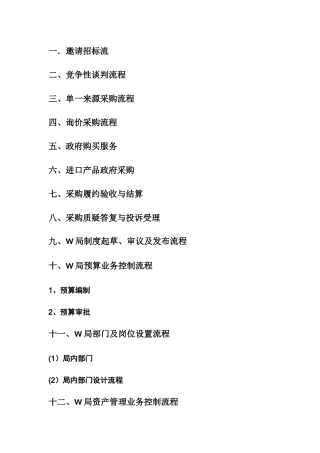 事业单位内部控制流程图整理