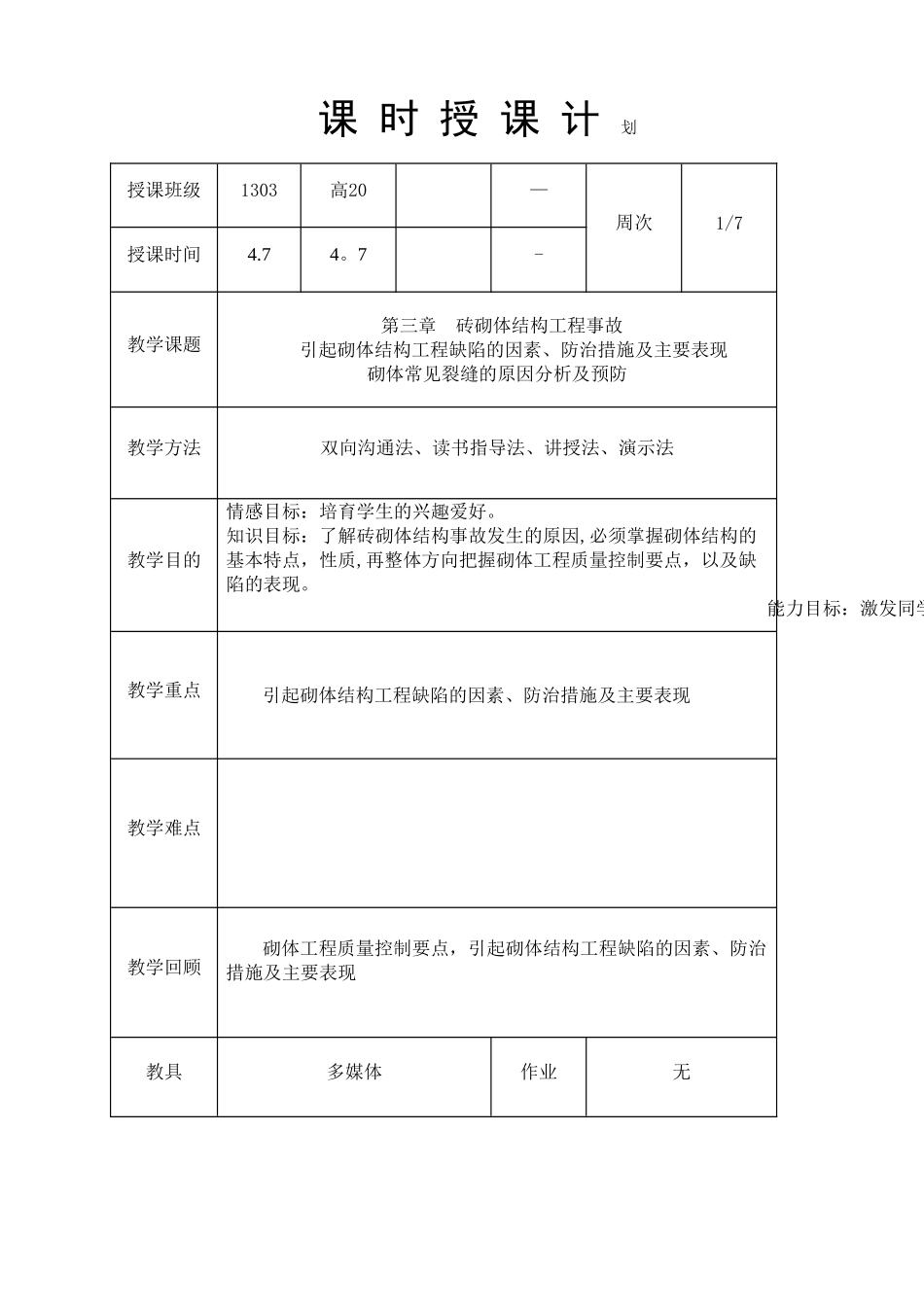事故分析-砖砌体结构工程事故_第1页
