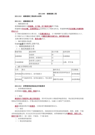 二建市政实务要点模板