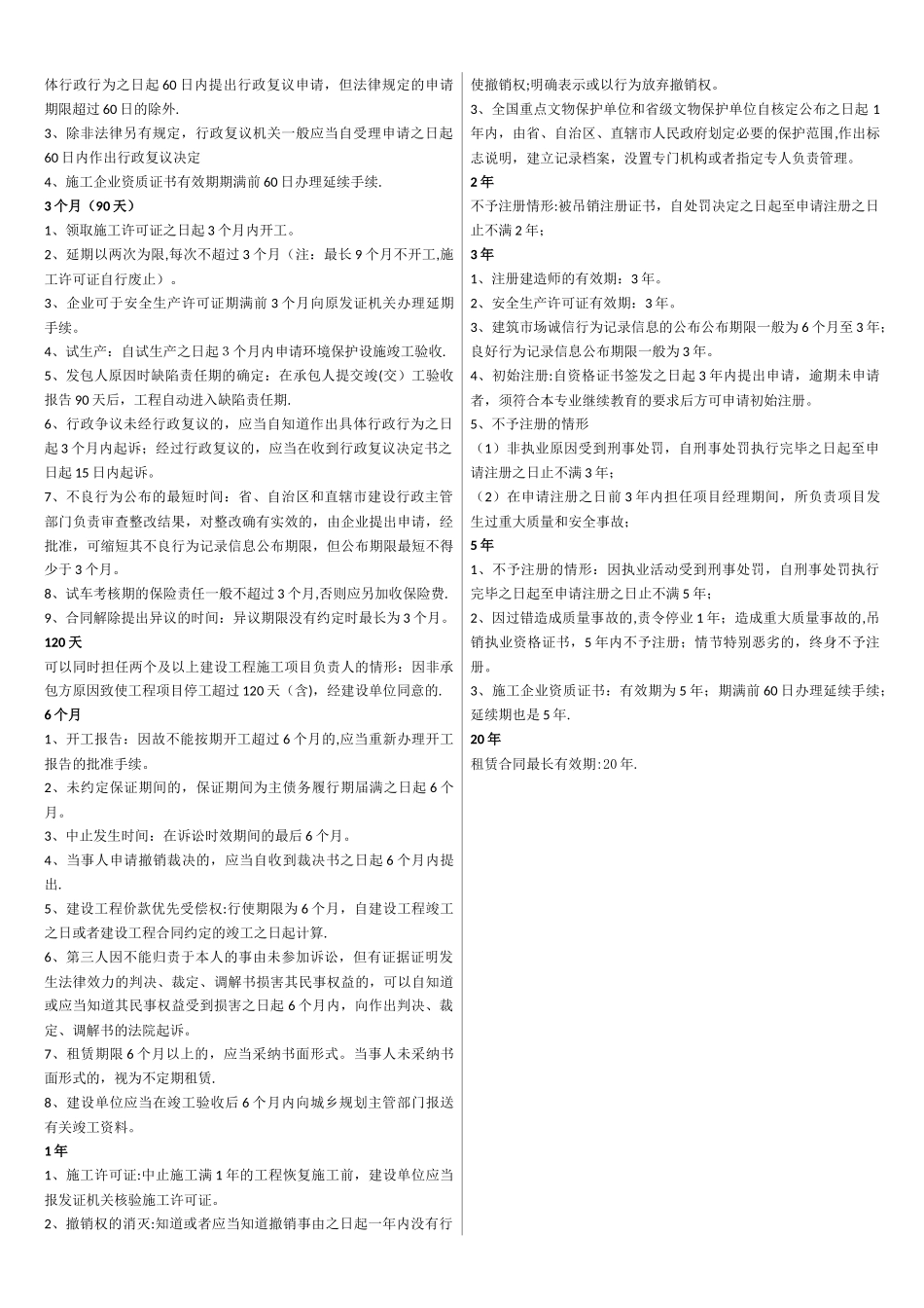 二建法规时间记忆总结_第3页