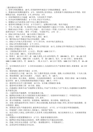 二建法规精华