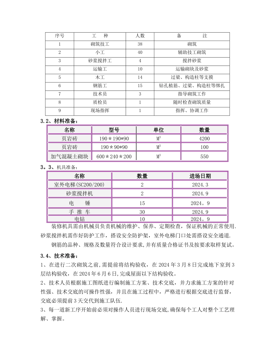 二次砌筑施工方案.._第3页