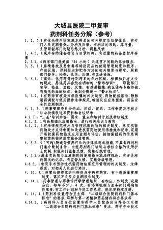二甲评审药剂科内容细则条款