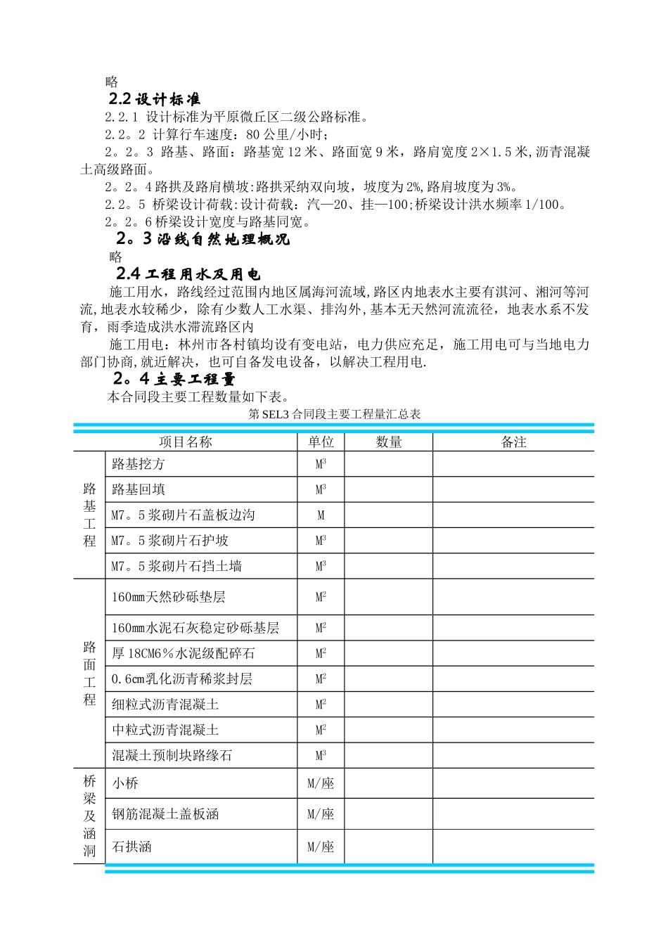 二级公路路基、路面、桥涵施工组织设计_第3页