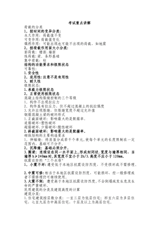 二级建造师建筑实务知识点总结(DOC)