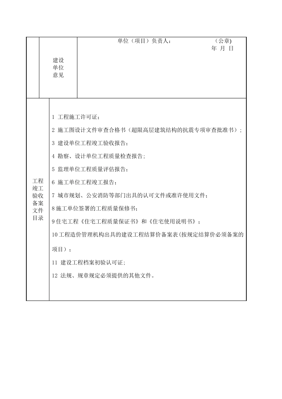 云南省建设工程竣工验收备案表_第3页