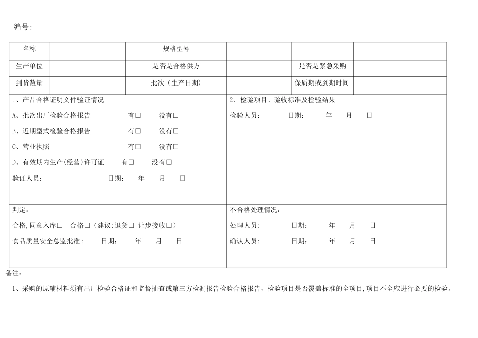 云南省食品生产企业食品安全管理台账_第2页