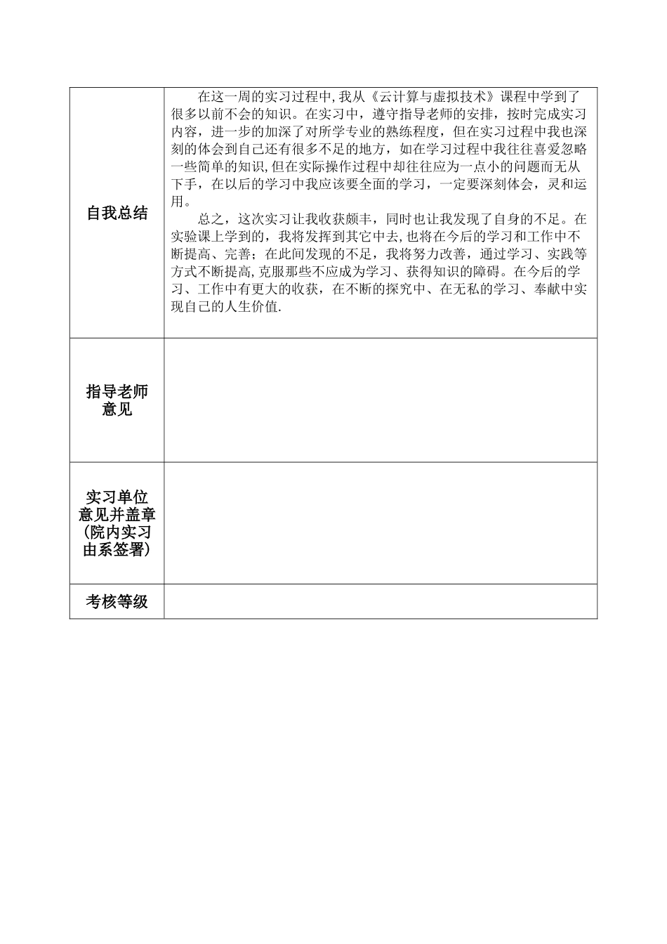 云计算与虚拟技术实训报告-模板_第2页
