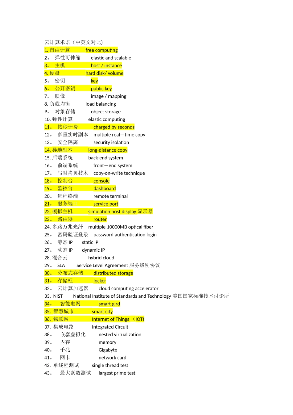 云计算英文术语_第1页