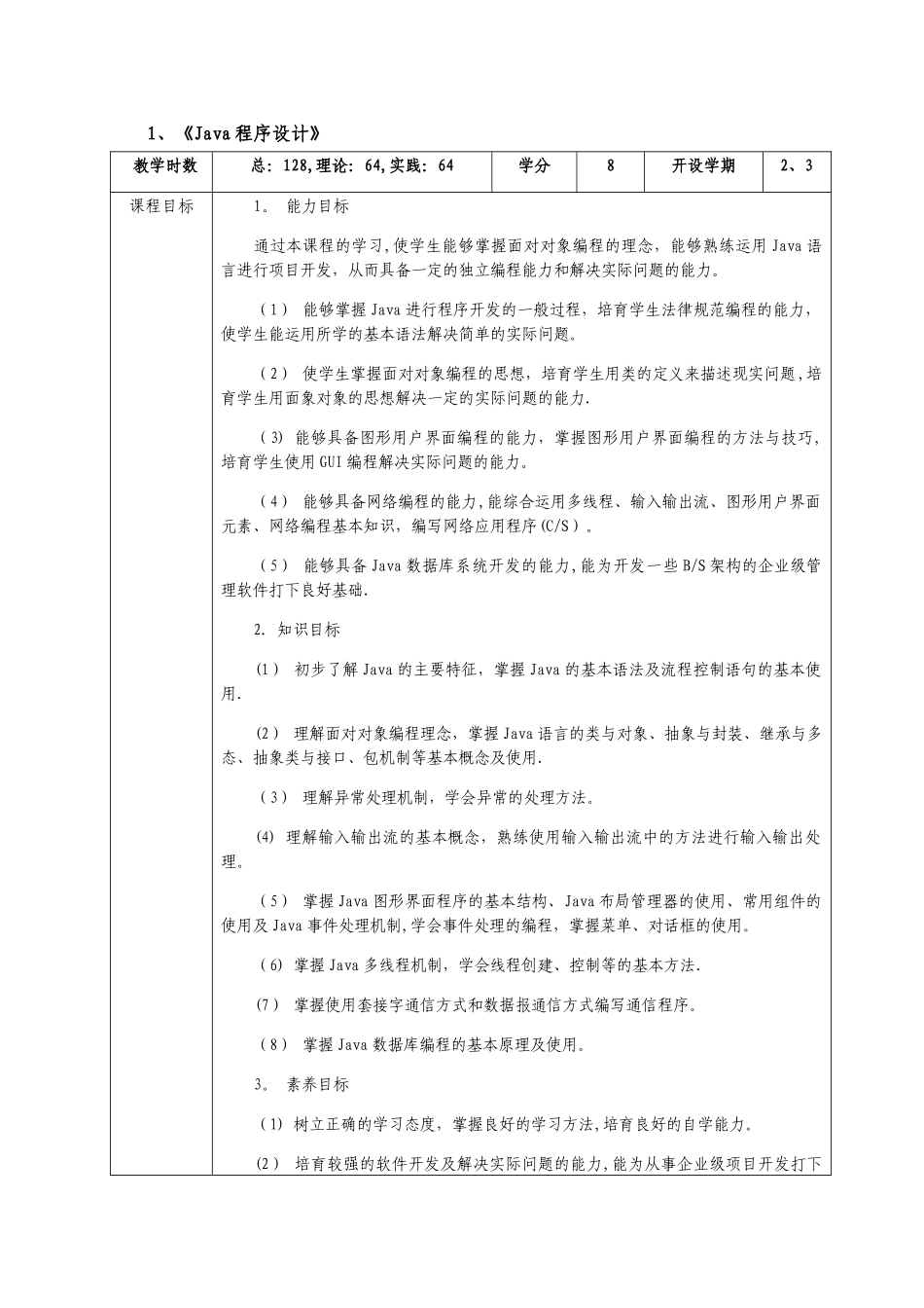 五年制高职计算机应用技术专业人才培养方案_第3页