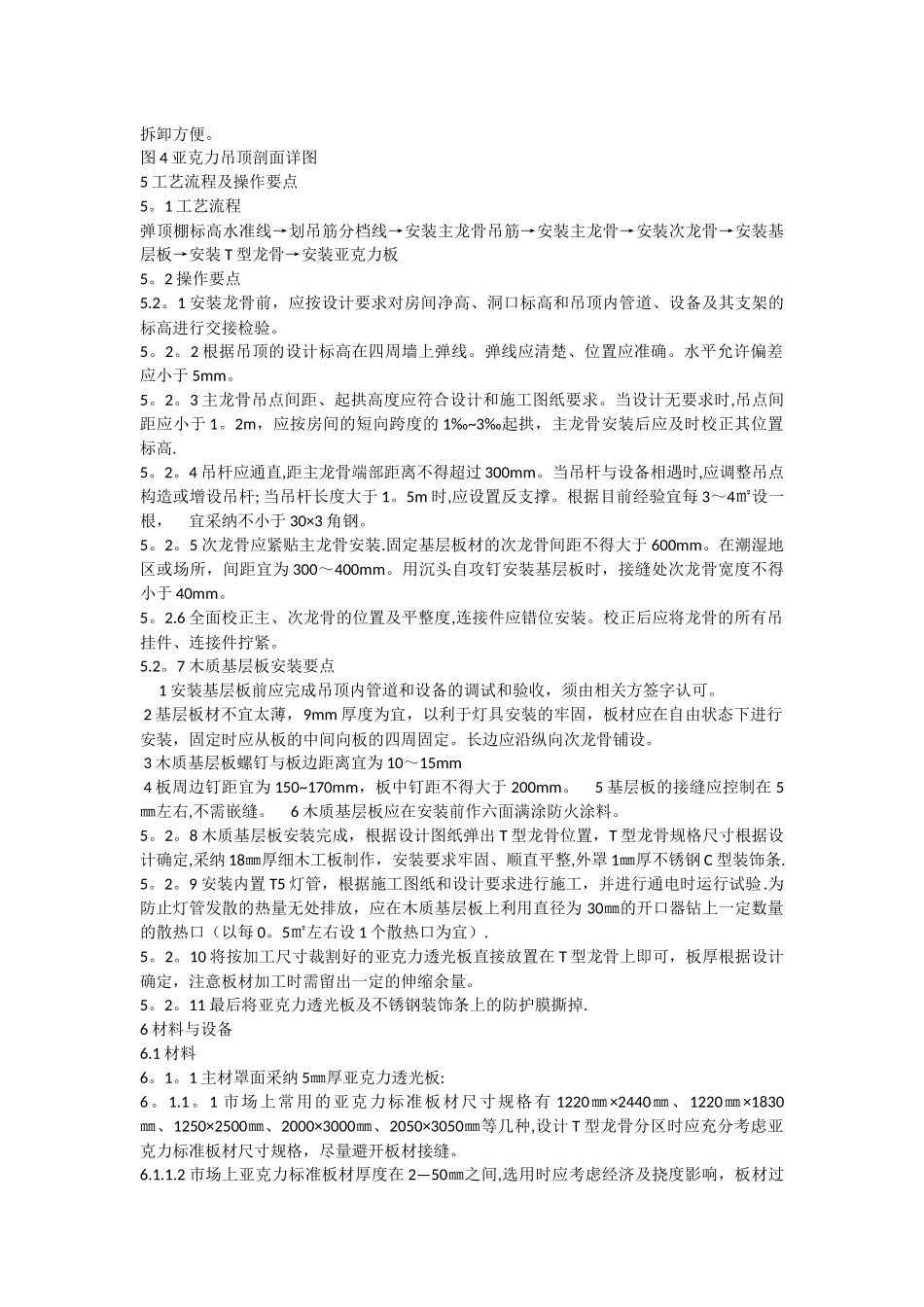 亚克力板透光天花吊顶施工工法_第2页