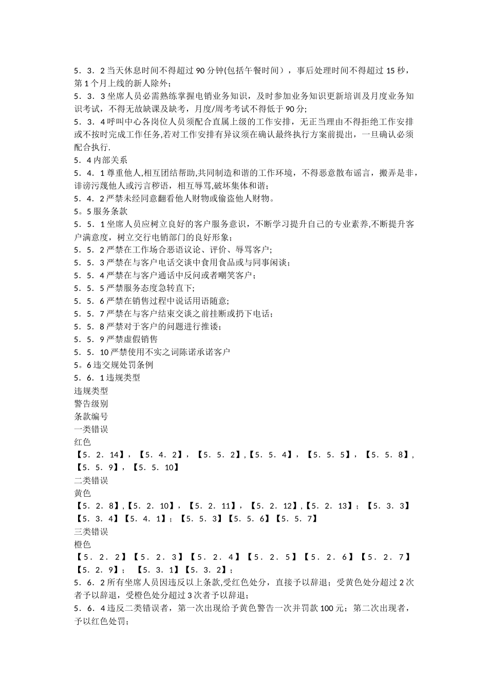 交行电销项目呼叫中心现场管理办法_第3页