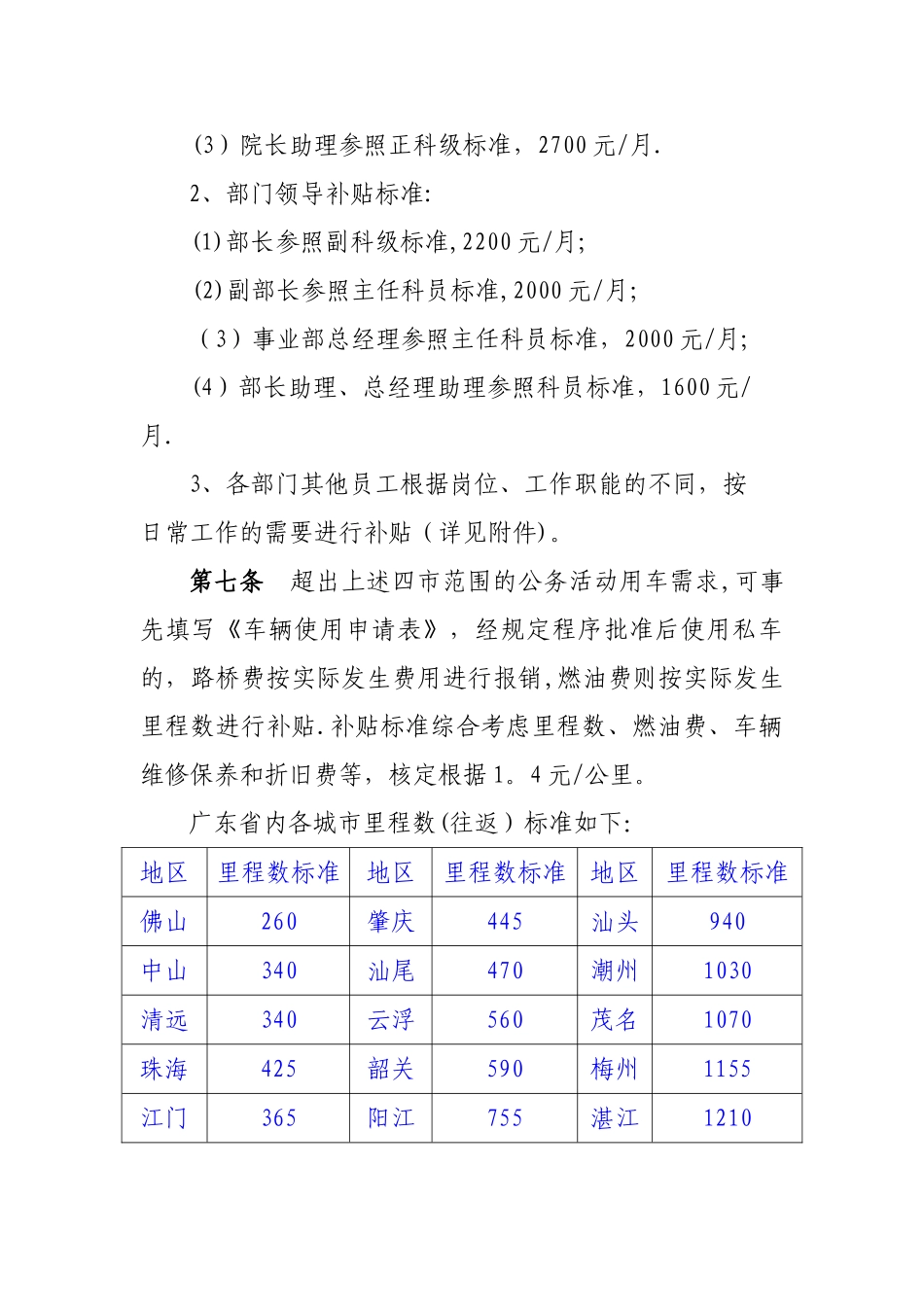 交通费补贴管理办法_第2页