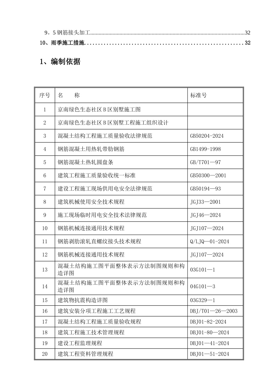 京南绿色生态社区龙景湾A区别墅工程钢筋施工方案_第3页