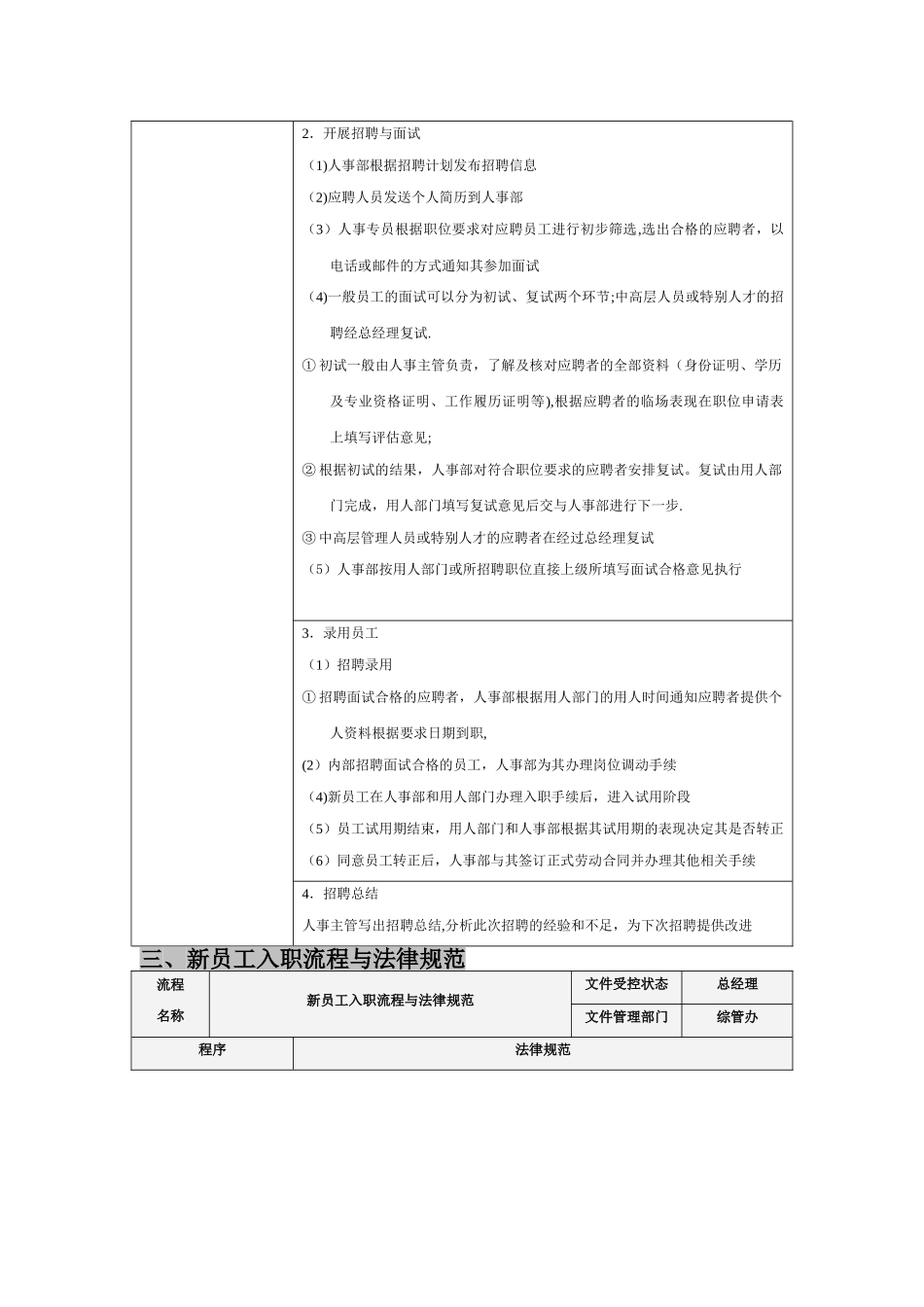人事工作流程表与规范_第2页