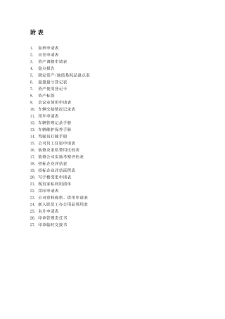 人事行政实用表格大全