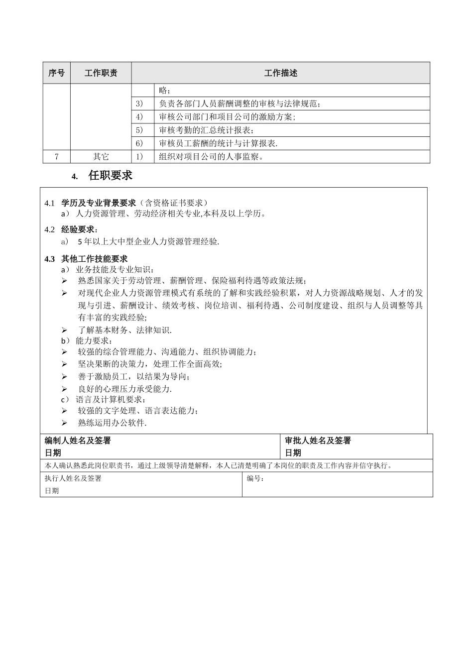 人事部岗位编制及岗位职责_第3页