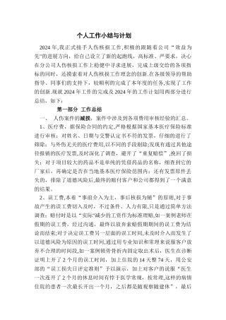 人伤核损工作总结