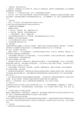 人力资源—储备人员管理办法及培养方案