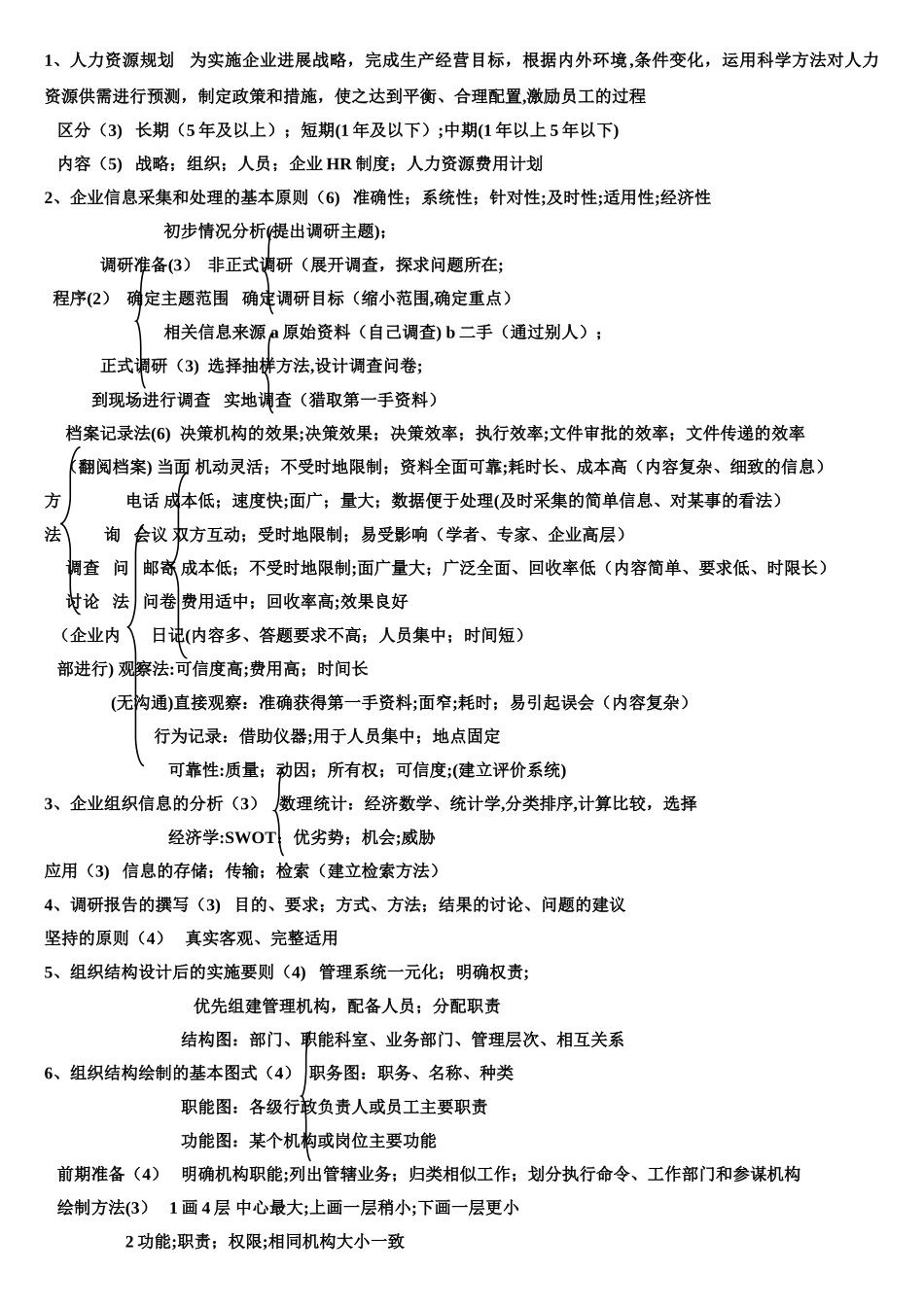 人力资源师---四级--考点归纳---第一章：人力资源规划_第1页