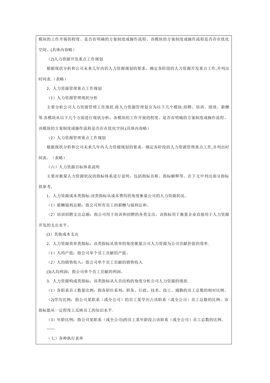 人力资源战略规划书模板_第3页