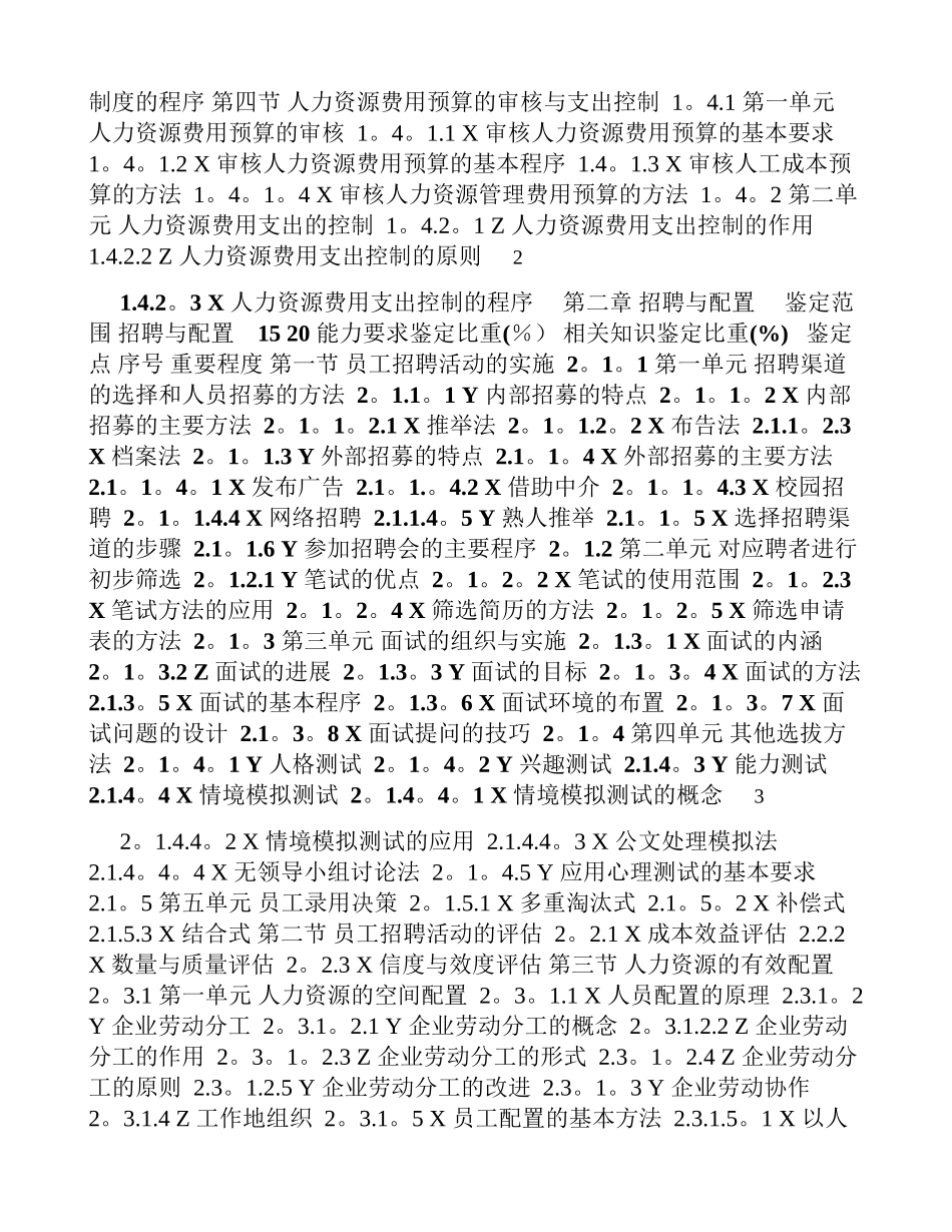 人力资源管理--鉴定要素细目表_第2页