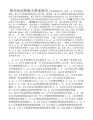 人力资源管理--鉴定要素细目表
