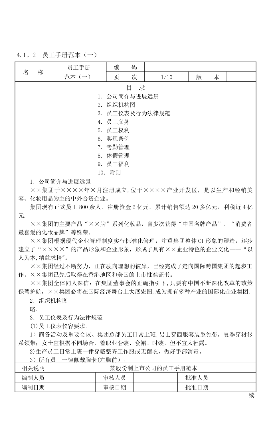 人力资源管理全案--日常管理及相关表格_第2页