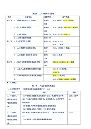 人力资源管理基础知识第五章