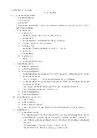 人力资源管理师二级-招聘与配置知识点精华