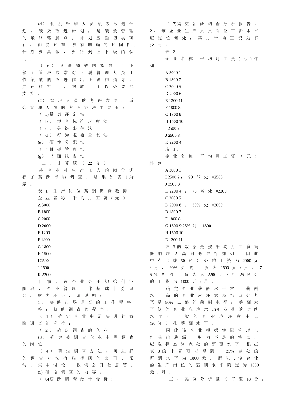 人力资源管理师历年真题答案_第2页