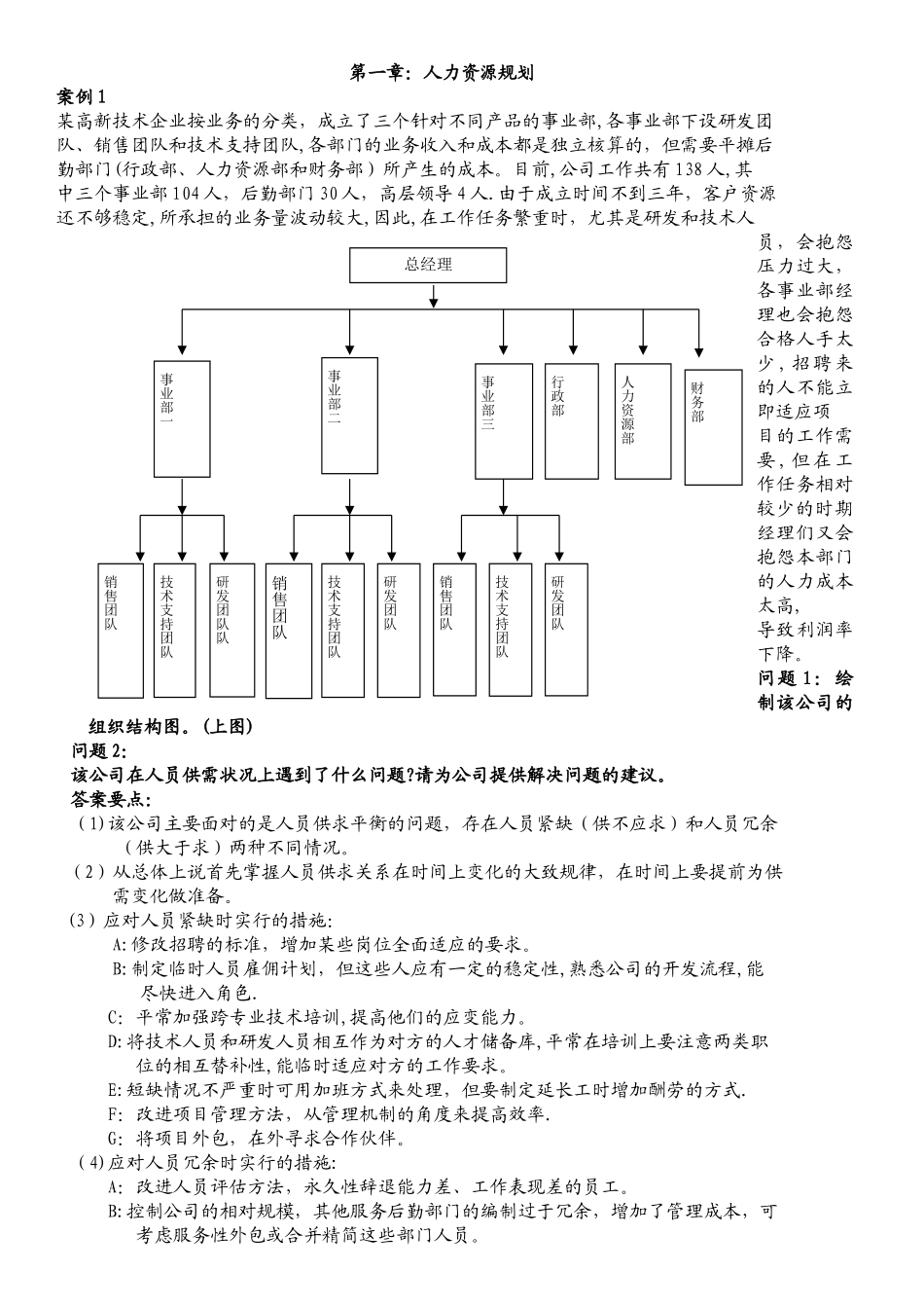 人力资源管理师案例题集锦_第1页