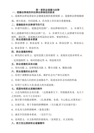 人力资源管理师职业道德考试复习资料
