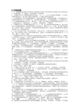 人力资源管理笔记