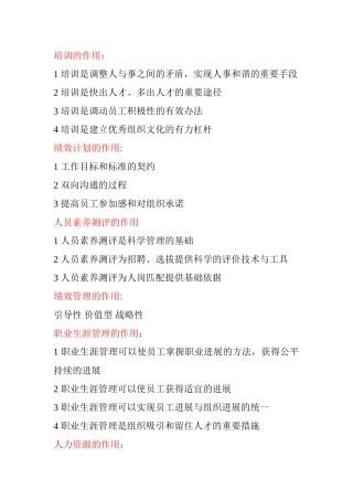 人力资源管理简答题DOC