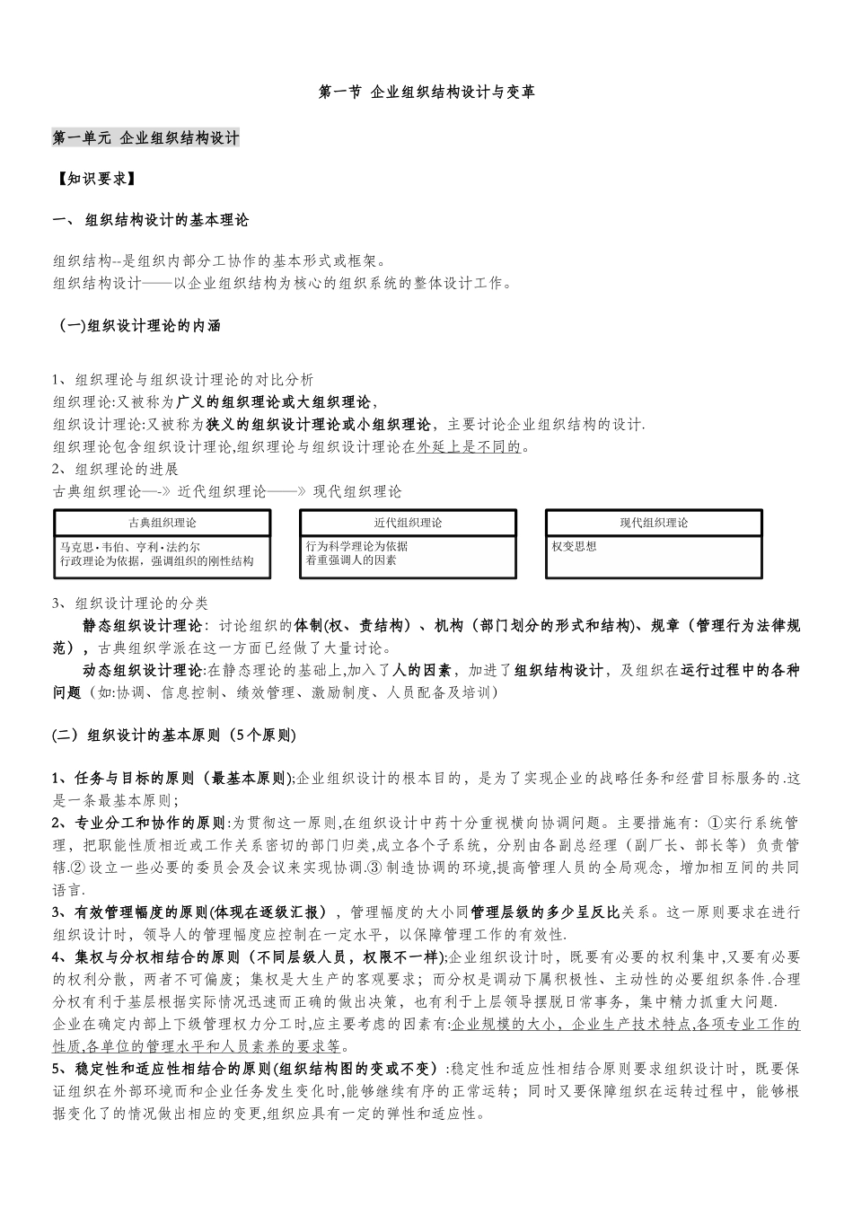 人力资源规划-知识点重新复习整理_第1页
