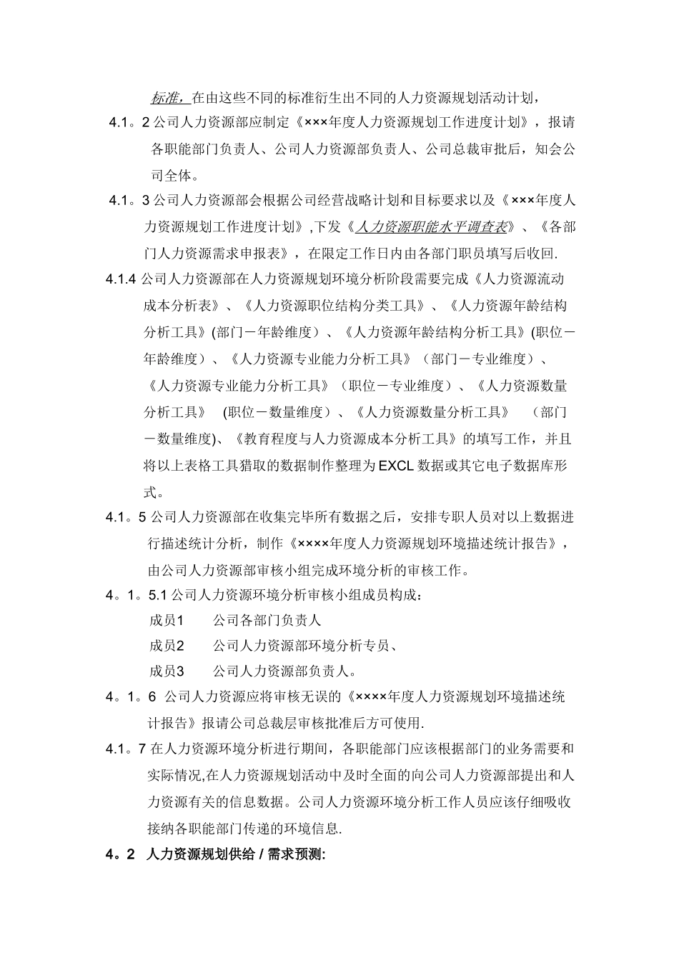 人力资源规划管理规范_第2页