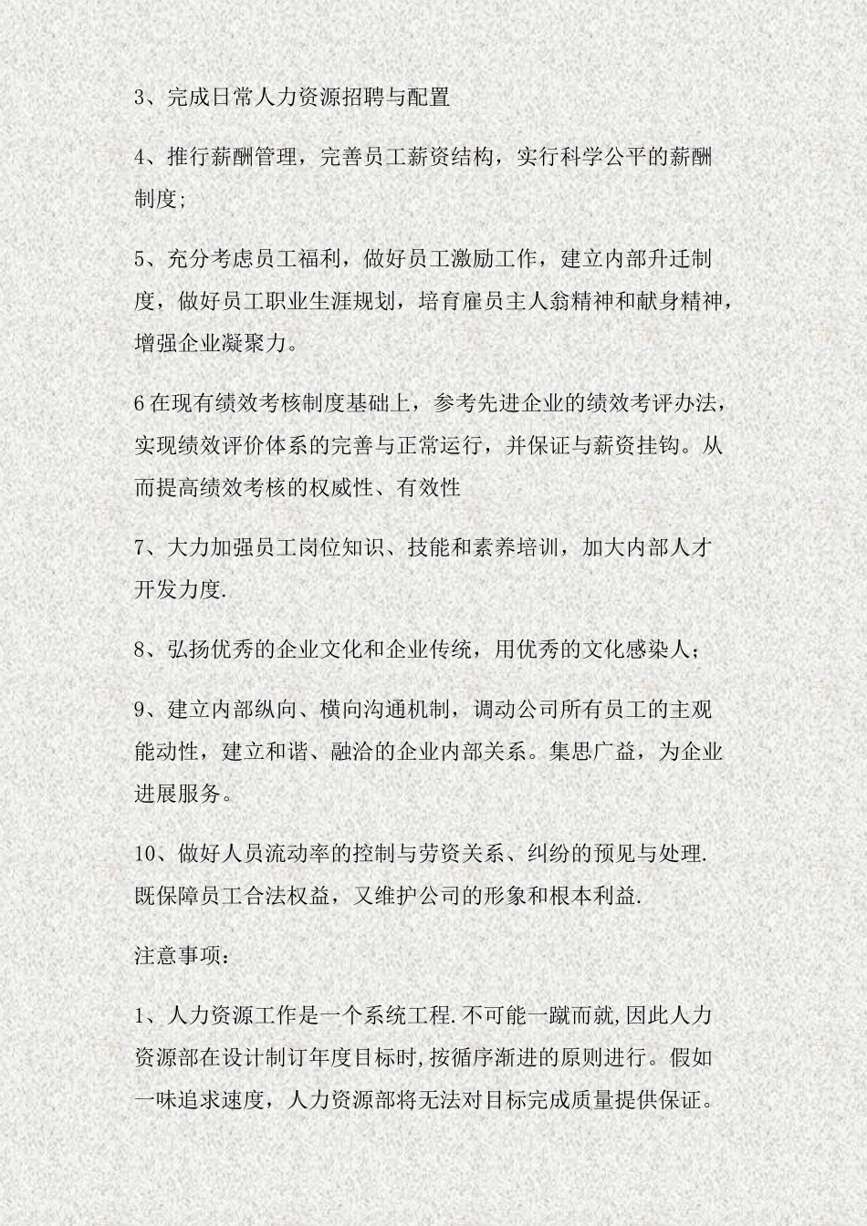 人力资源部年度工作计划(精)_第3页