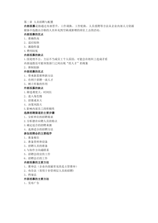 人员招聘与配置