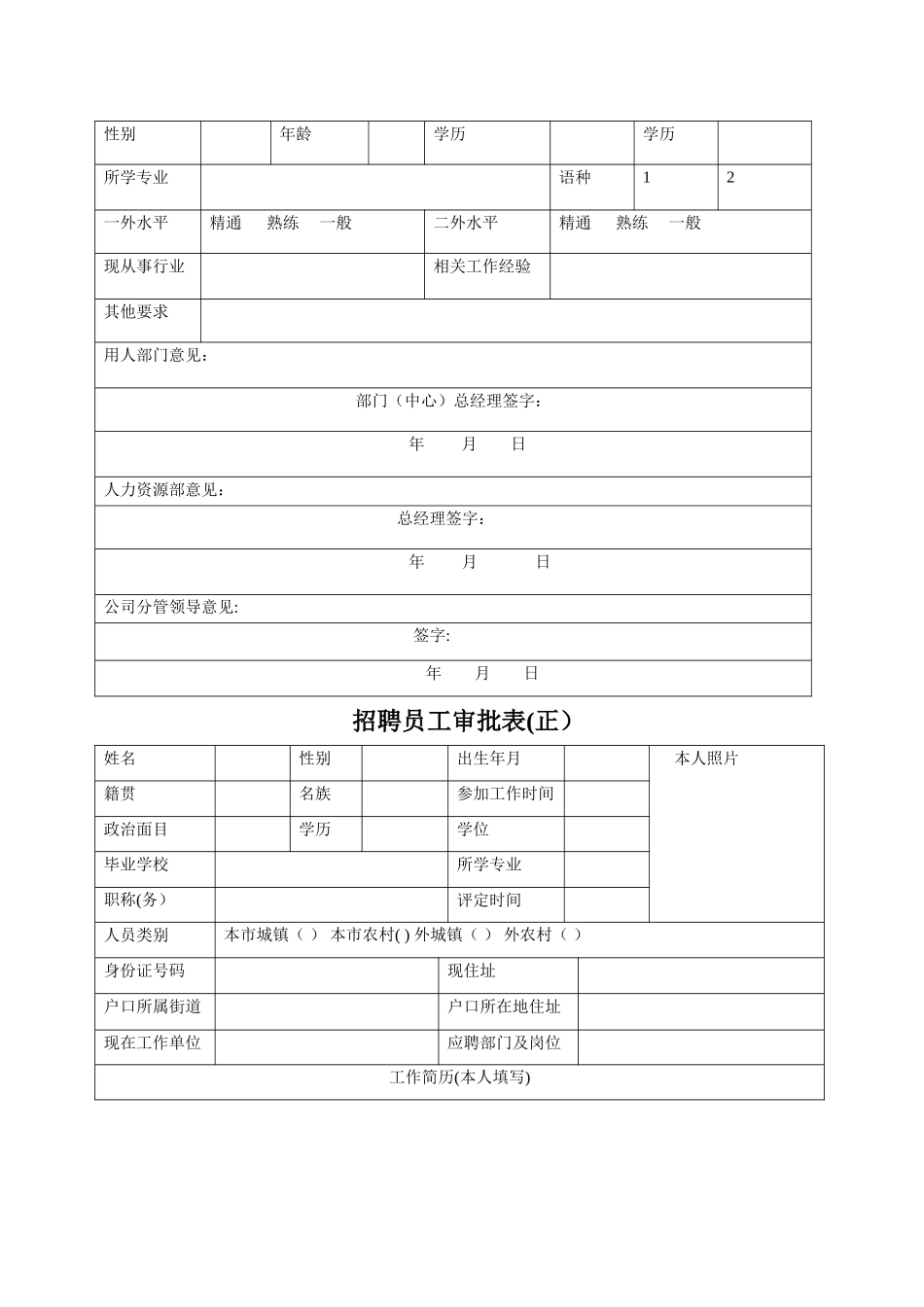 人员招聘录用离职及管理暂行规定_第3页