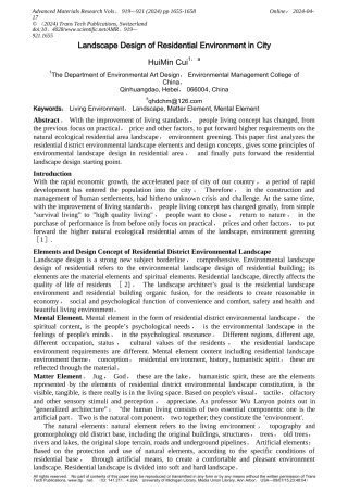 人居城市的景观设计外文