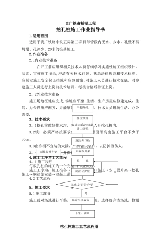 人工挖孔桩施工作业指导书(改)
