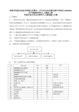 人工湿地污水进水管施工方案