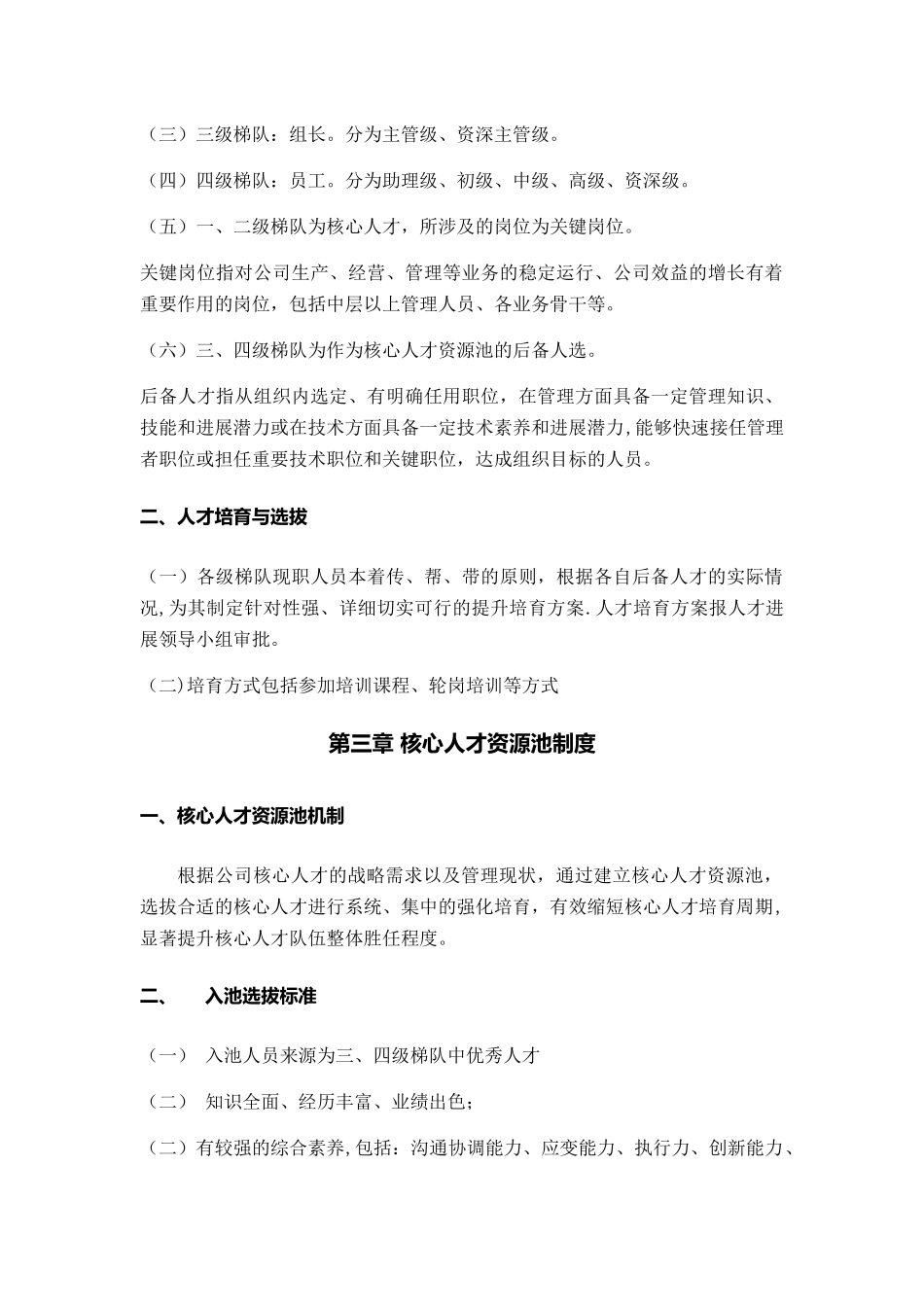 人才梯队与核心人才资源池建设方案_第2页