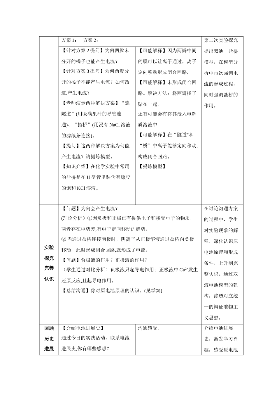人教版选修四第一节-原电池-说课稿_第3页