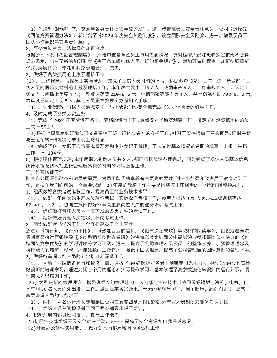 人资资源个人工作总结_第2页