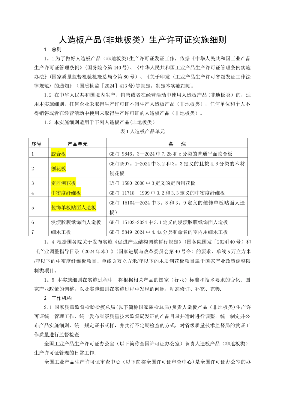 人造板产品生产许可证实施细则_第3页