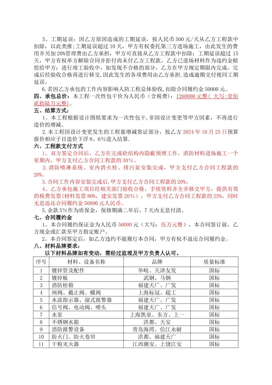 人防地下室水电消防合同_第2页
